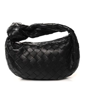 Elegant Black Woven Leather Bag